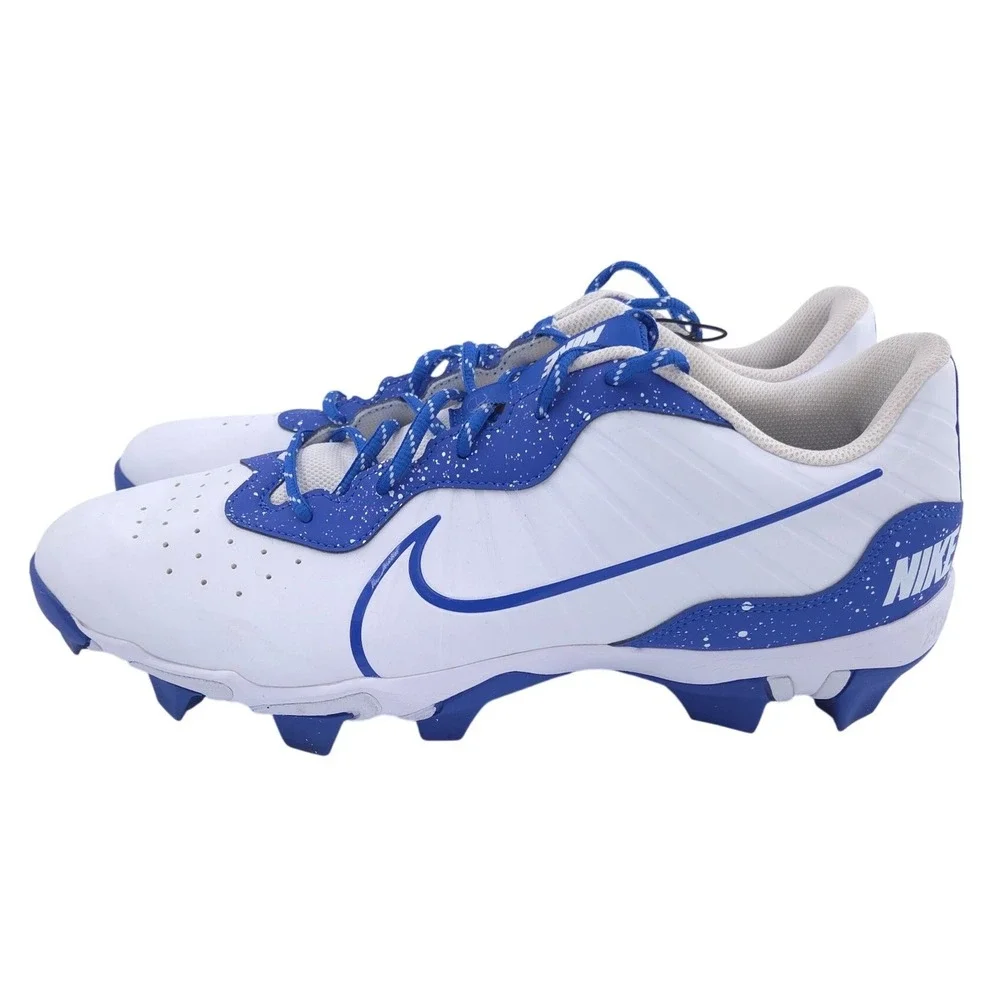 Nike Alpha Huarache 4 Keystone Baseball Cleats Men 13 White Blue Fastflex Molded